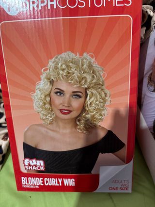 Peluca Rubia Rizada Fun Shack Talla Única