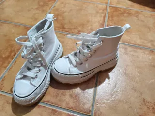 Deportivas blancas altas talla 36