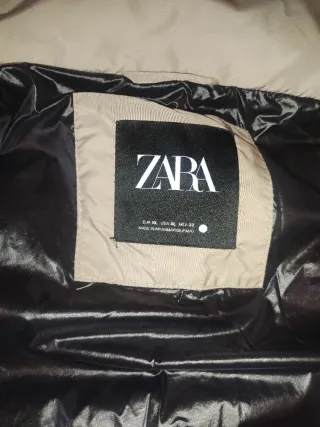 Abrigo acolchado beige mujer