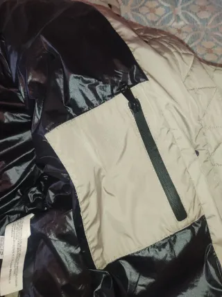 Abrigo acolchado beige mujer