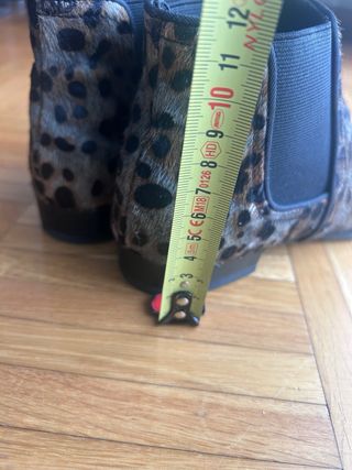 Botines animal print piel mujer T38