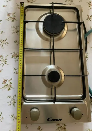 Piano Cottura Candy Domino 2 Fuochi Inox