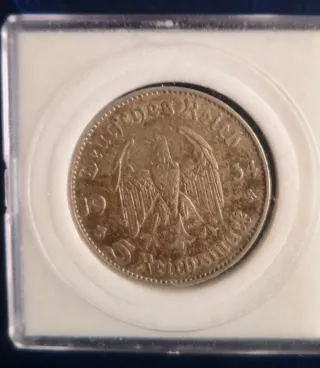 5 Reichsmark Alemania 1934 J plata.