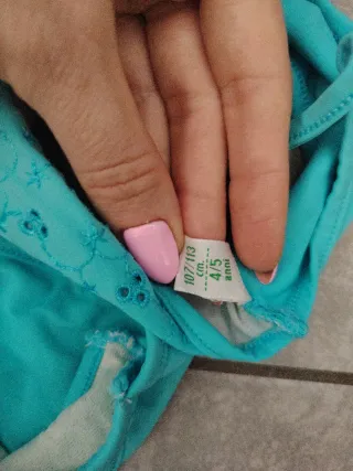 Bikini bambina turchese