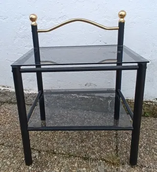 Cabecero forja 135 + Mesita cristal