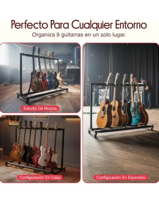 Supporto per 9 chitarre e bassi
