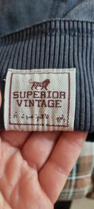 Felpa con cappuccio Superior Vintage blu