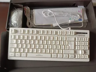 Combo Marvo CM310 WH Teclado + Ratón + Alfombrilla
