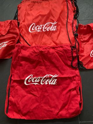 Mochilas Coca-Cola Rojas   10 mochilas de cuerdas