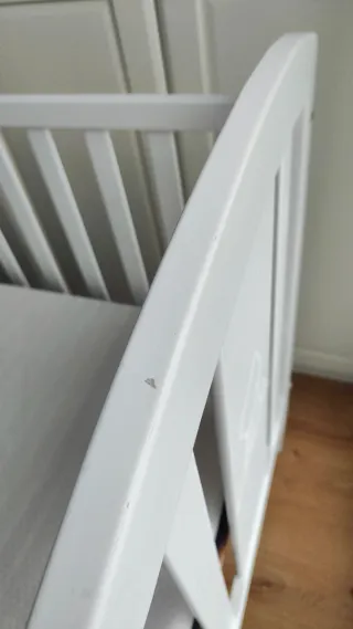 Cuna colecho blanca con colchón