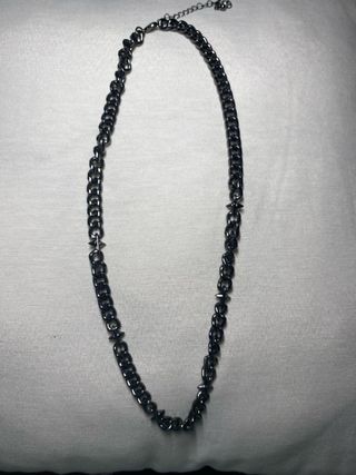 6 Collares Plata y Negro