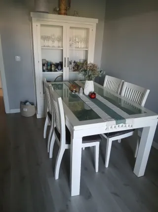 Vitrina de madera y cristal