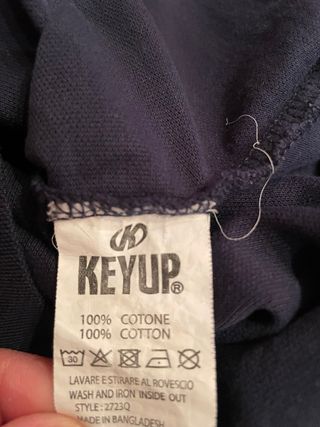 Maglia polo blu uomo manica lunga Key Up tg.M