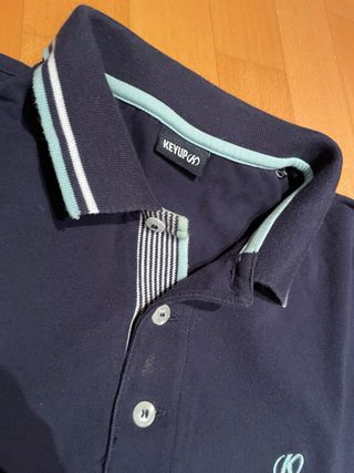 Maglia polo blu uomo manica lunga Key Up tg.M