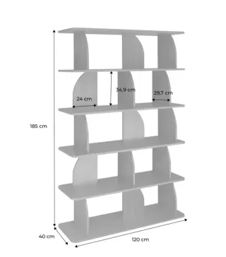 Scaffale decorativo in legno chiaro