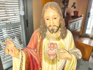 Escultura Sagrado Corazón Jesús 64 cm de alto