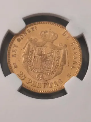 Moneda de Oro España 1879 Alfonso XII G25P