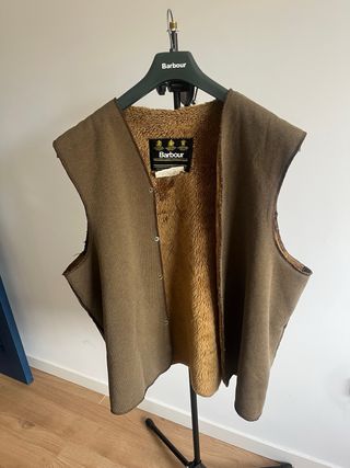 Giubbotto Barbour con fodera in pile marrone/verde