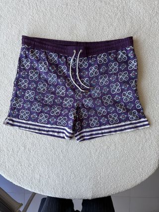 Massimo Dutti Bañador Estampado Morado Talla XL