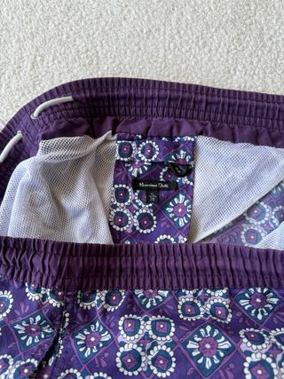 Massimo Dutti Bañador Estampado Morado Talla XL
