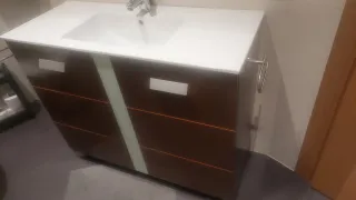 Mueble baño lavabo espejo con luz, fondo 41cm