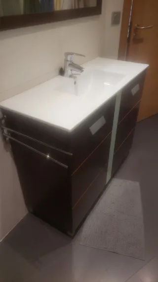 Mueble baño lavabo espejo con luz, fondo 41cm