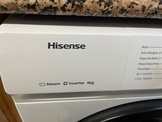 Lavadora Hisense 8kg Inverter Steam