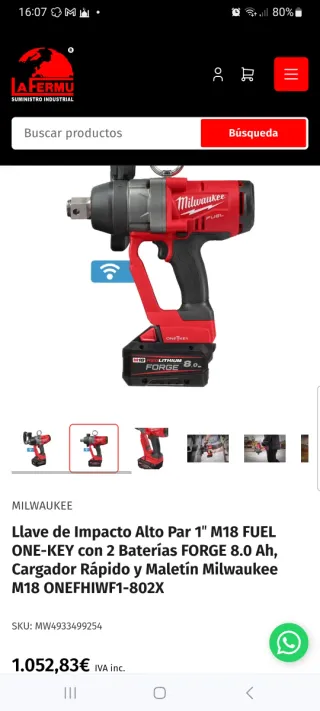 Llave de Impacto Milwaukee M18 FUEL