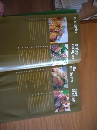 Libro antiguo micocina, con recetas de aves..