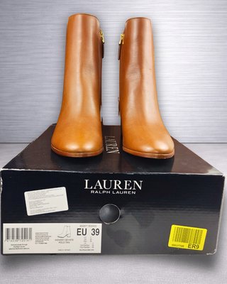 Botines Ralph Lauren Marrón Piel T39 Mujer Nuevos
