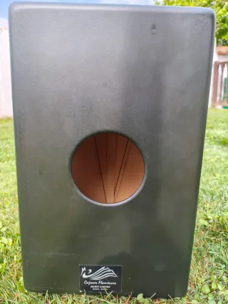 Cajón Flamenco Mario Cortés con funda acolchada.