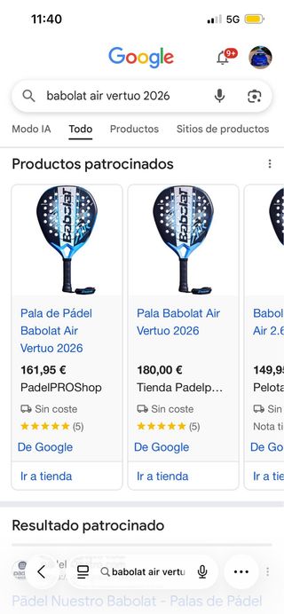 Pala de pádel Babolat Air Vertuo