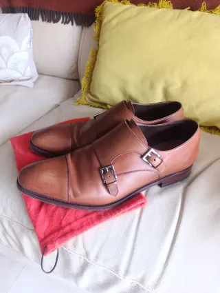 Zapatos Carmina Monk Strap Marrones Cuero