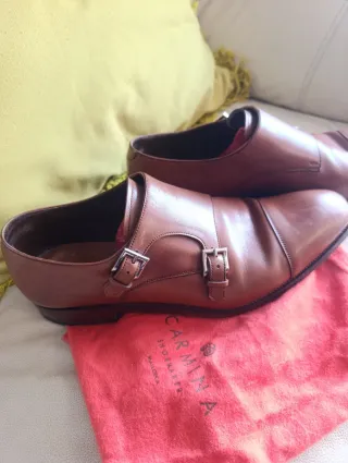 Zapatos Carmina Monk Strap Marrones Cuero