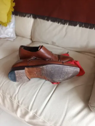 Zapatos Carmina Monk Strap Marrones Cuero