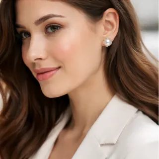 Pendientes Vintage Oro 18klt Perla Ovalada