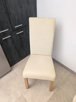 Pack 4 Sillas Comedor Polipiel Beige