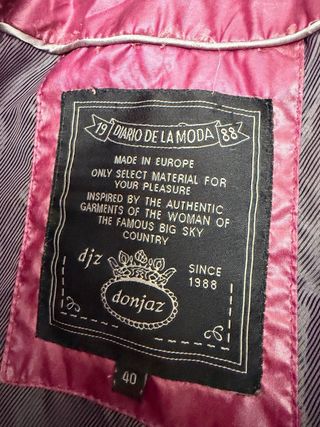 Cazadora vintage rosa talla M