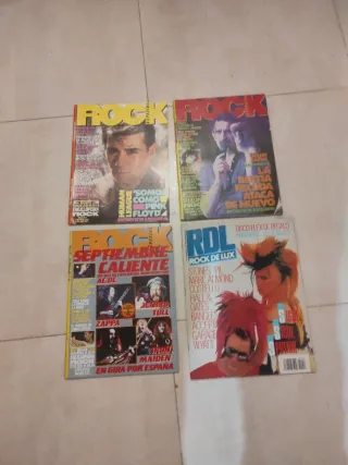 Lote de revistas de rock años 80