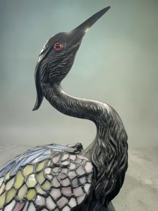 Lámpara estilo Tiffany con forma de Ave