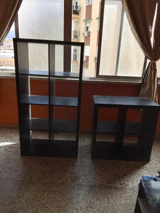 Set di 2 Scaffali Neri