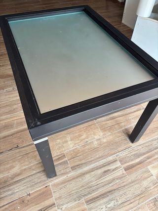 Mesa de centro madera y cristal