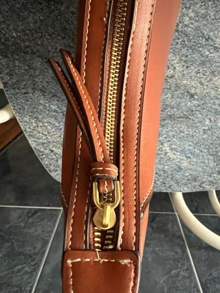 Bolso Mango Marrón Cuero