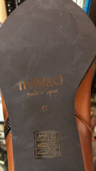 Botines Mimao Piel Camel Talla 41, sin estrenar.