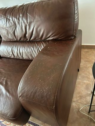 Sofás de piel marrones