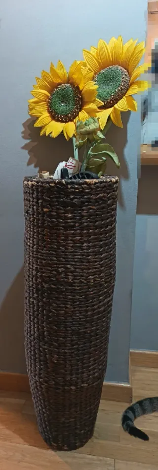 Florero/Paragüero Mimbre Marrón