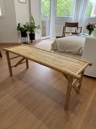 Banco de bambú Sklum estilo natural