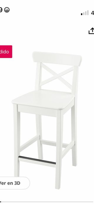 Seggiolone Ikea bianco in legno