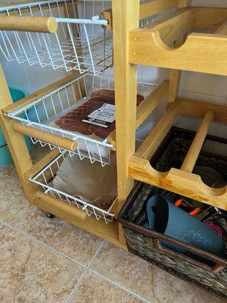 Carrito de cocina madera maciza