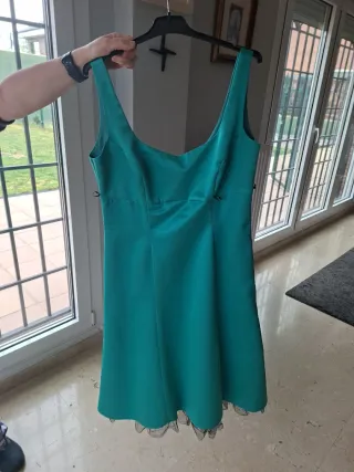 Vestido fiesta verde talla 40